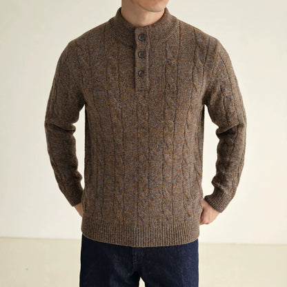 Round neck loose sweater for men