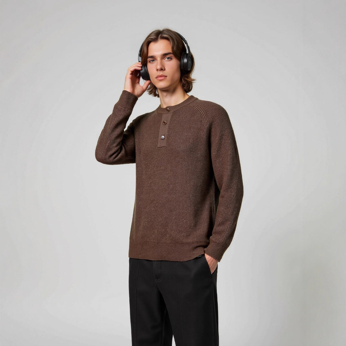 Loose fitting pullover sweater