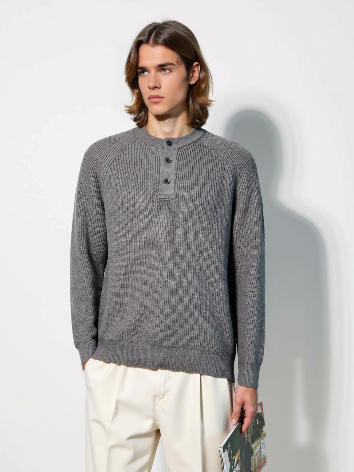 Loose fitting pullover sweater