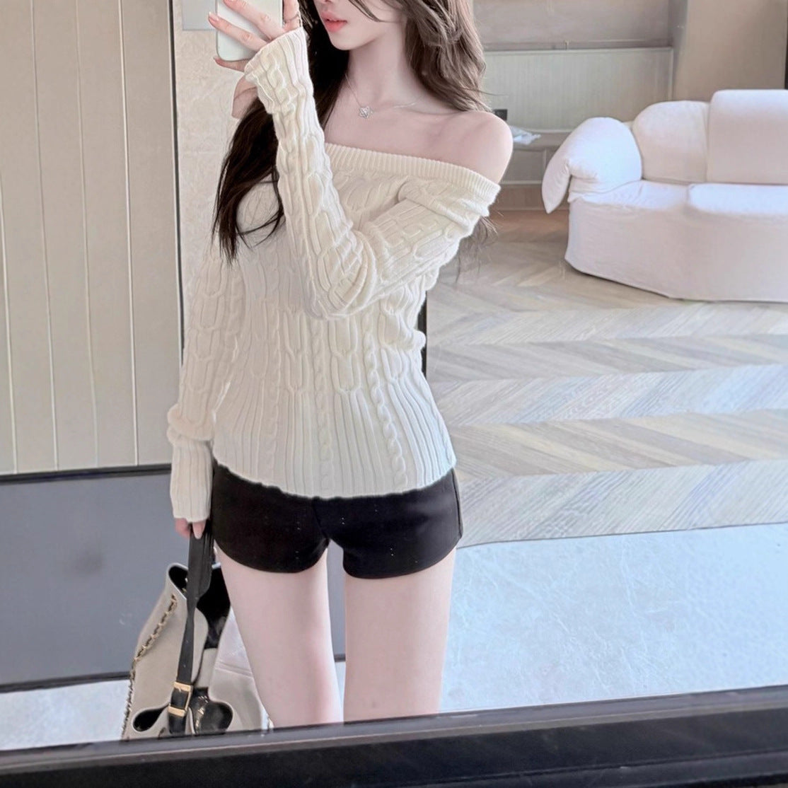 Shoulder Multi-Wear Cable Knit Top for Women
