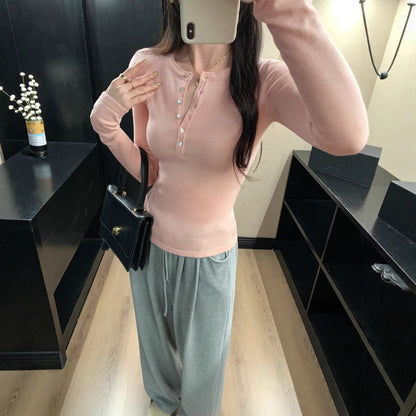 Knit Top for Women, Long Sleeve, Casual Wear