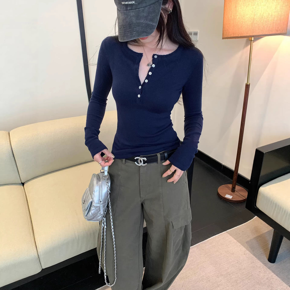 Knit Top for Women, Long Sleeve, Casual Wear